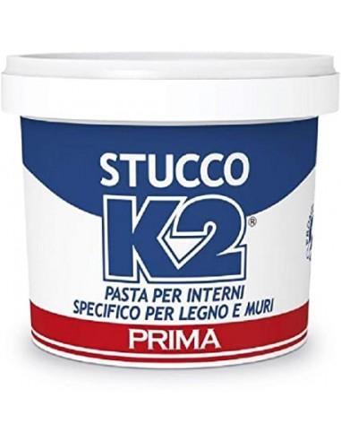 STUCCO IN PASTA X INTERNI LEGNO E MURI K2 BIANCO 1000GR