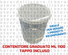 CONTENITORE GRADUATO TRASP. C/TAPPO ML 1100